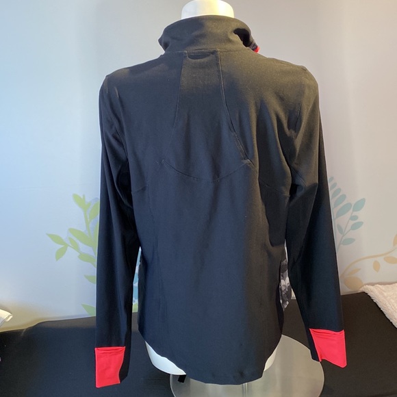 4/$20 Black and grey zippered jacket out hot pink accents - Picture 6 of 8